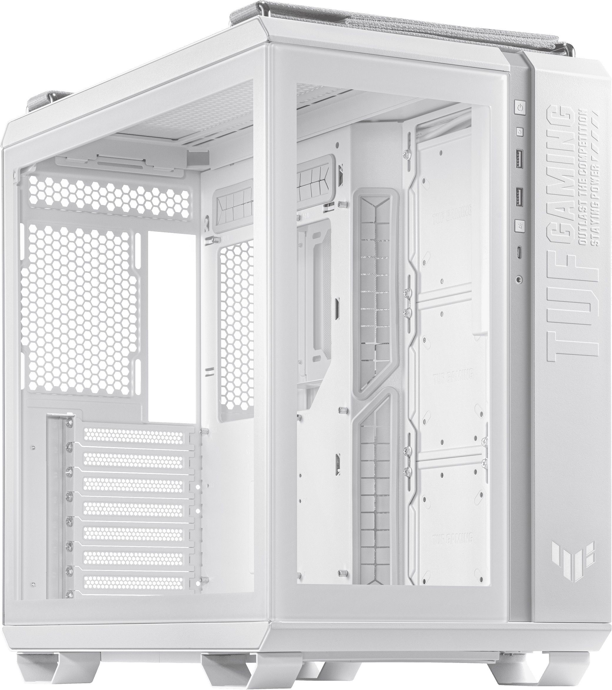 ASUS TUF Gaming GT502 Tempered Glass Dual Chamber Case White